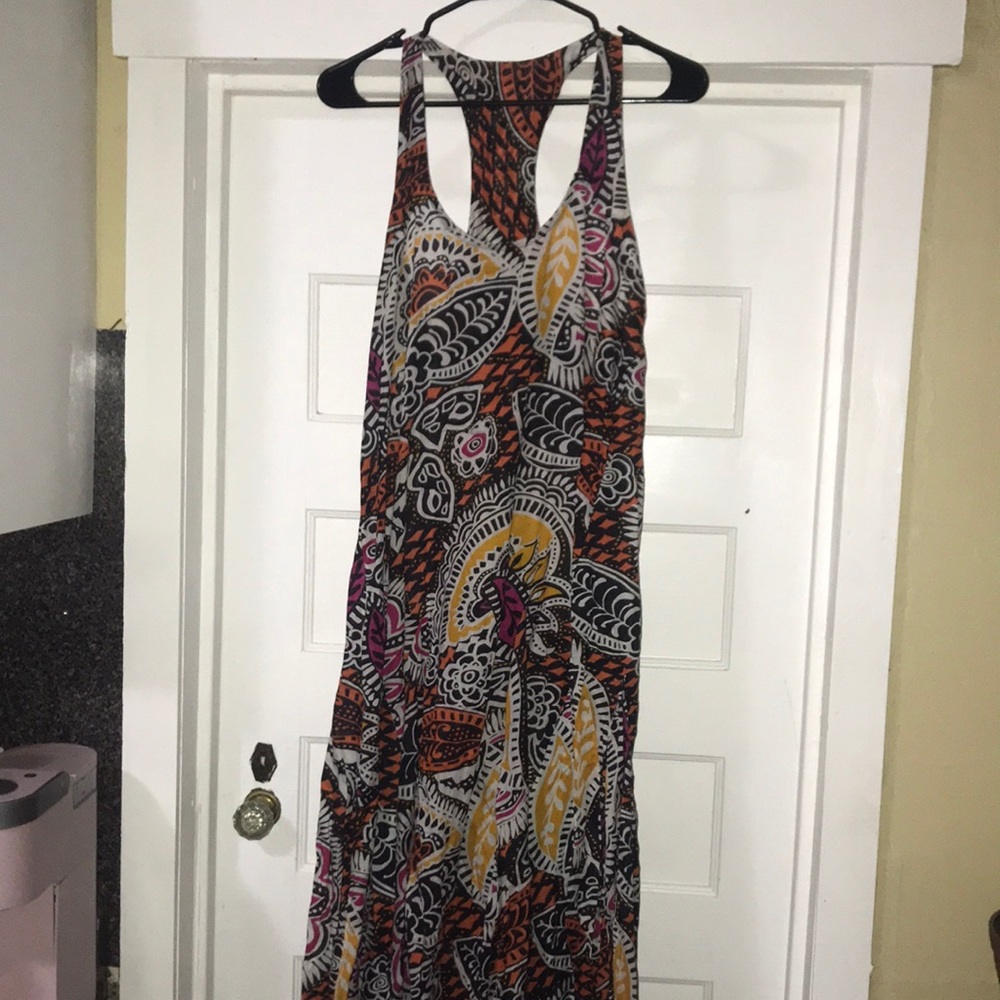 Aller Simplement Racerback Tribal Print Maxi Dress